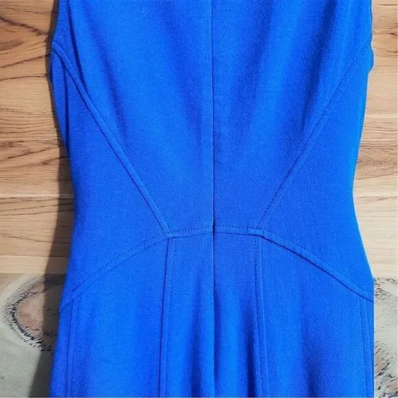 Trina Turk Women's Size 8 Blue Sleeveless A-Line Knee Length Dress - Picture 6 of 11